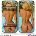 iPhone 4 Decal Style Vinyl Skin - Whitney Jene Harchanko Booty 2 (DOES NOT fit newer iPhone 4S)