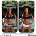 iPhone 4 Decal Style Vinyl Skin - Whitney Jene Football and Lace (DOES NOT fit newer iPhone 4S)