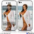 iPhone 4 Decal Style Vinyl Skin - Whitney Jene Yellow Bikini (DOES NOT fit newer iPhone 4S)