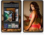 Amazon Kindle Fire (Original) Decal Style Skin - Whitney Jene Red Lace 8175