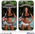 iPhone 4S Decal Style Vinyl Skin - Whitney Jene Football and Lace