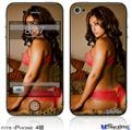 iPhone 4S Decal Style Vinyl Skin - Whitney Jene Red Lace 8175