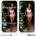 iPhone 4S Decal Style Vinyl Skin - Whitney Jene White Lace