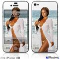 iPhone 4S Decal Style Vinyl Skin - Whitney Jene Yellow Bikini