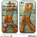 iPhone 4S Decal Style Vinyl Skin - Whitney Jene Blue Bikini