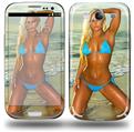 Whitney Jene Blue Bikini  - Decal Style Skin (fits Samsung Galaxy S III S3)